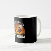 Hexe wird Besen Baum Friedhof Halloween_1 Kaffeetasse (VorderseiteRechts)