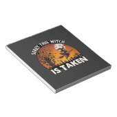 Hexe wird Besen Baum Friedhof Halloween_1 Notizblock (angewinkelt)