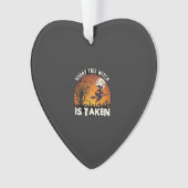 Hexe wird Besen Baum Friedhof Halloween_1 Ornament (Vorderseite)