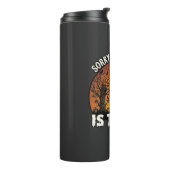 Hexe wird Besen Baum Friedhof Halloween_1 Thermosbecher (Nach links gedreht)