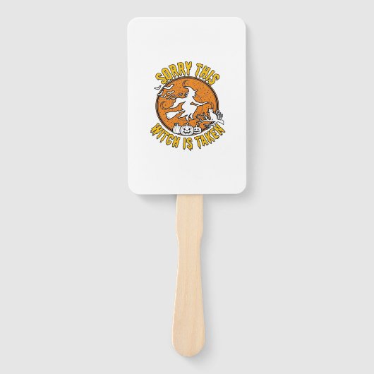 Hexe wird Halloween-Kürbisse Katze_1 Fächer (Vorderseite)