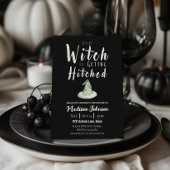 Hexe wird Hitched Fall Brautparty Schwarz Einladung
