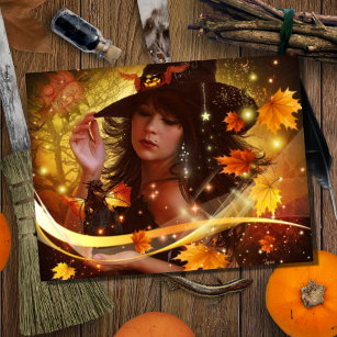 Hexe Woman Halloween Postkarte