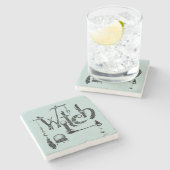 Hexe Woodsy Old World Illustrative Stone Untersetz Steinuntersetzer (Seitenansicht)