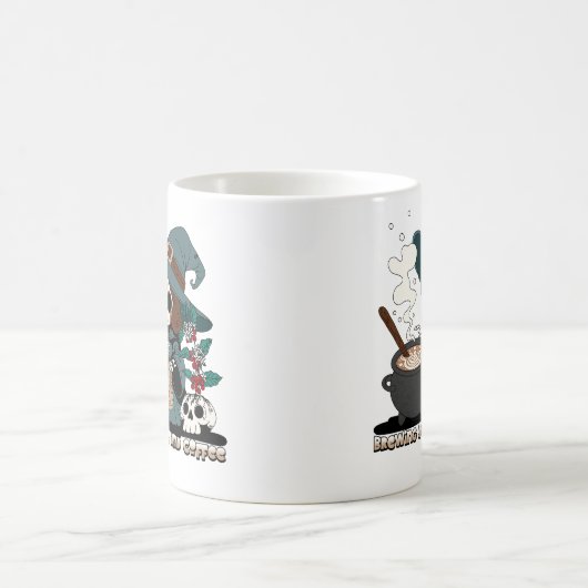 Hexe Zauber und Kaffee aufbrechen Kaffeetasse (Mittel)
