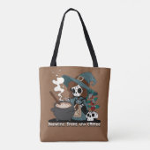 Hexe Zauber und Kaffee aufbrechen Tasche (Rückseite)