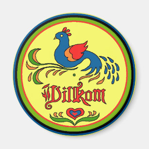 Hexe-Zeichen-Willkommens-Vogel Magnet