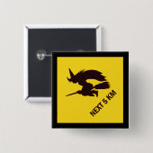 Hexe-Zonen-Zeichen - metrisch Button (Vorne & Hinten)