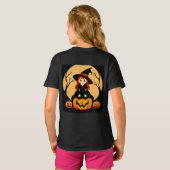 Hexe zu Halloween Einstellung mit Kürpen T-Shirt (Schwarz voll)