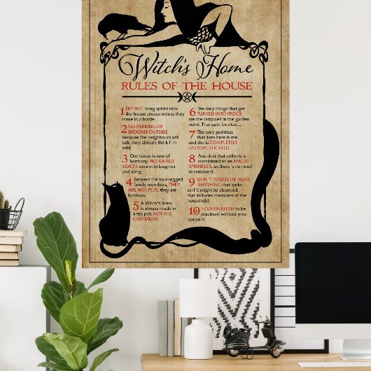 Hexe-Zuhause Poster (Heimbüro)