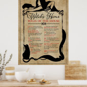 Hexe-Zuhause Poster (Küche)