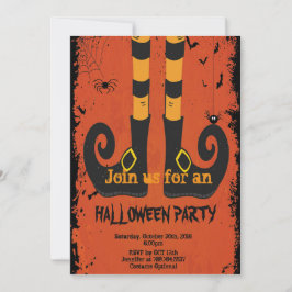Hexebeine Halloween Einladung