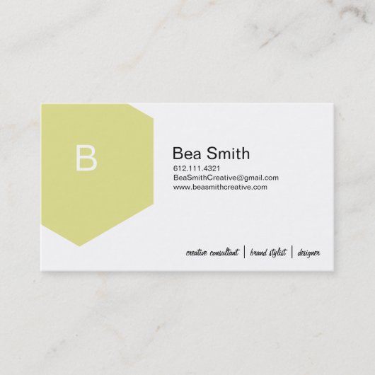 HexeConfetti - Zitrone Visitenkarte (Vorderseite)