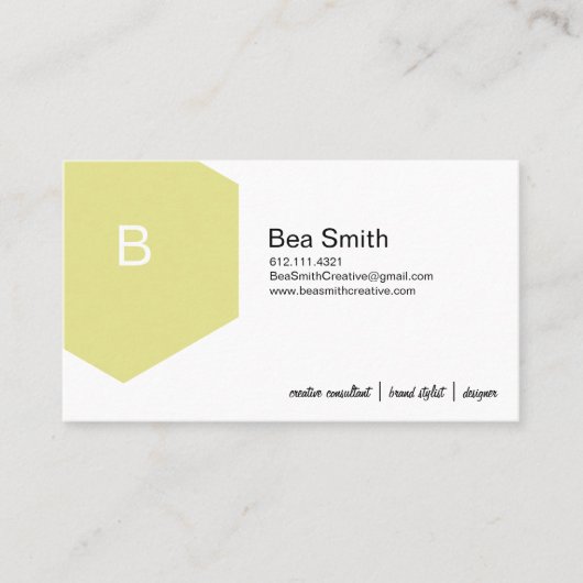 HexeConfetti - Zitrone Visitenkarte (Vorderseite)