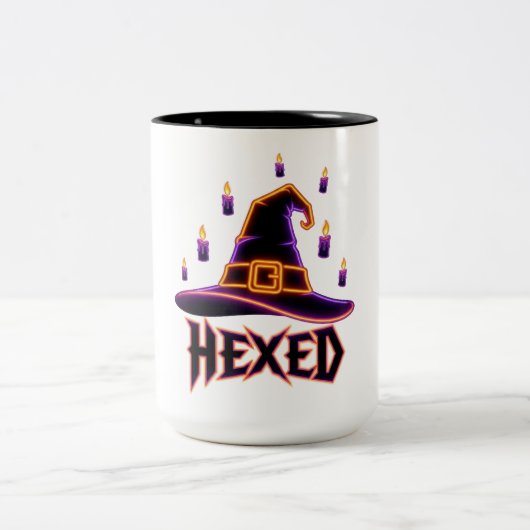 Hexed Hallowen Zweifarbige Tasse (Mittel)