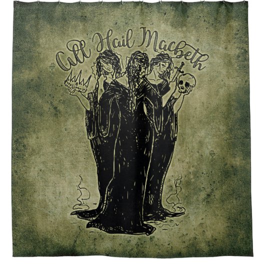 Hexen Alle Hail Mabeth Duschvorhang (Vorderseite)