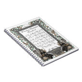 Hexen Alphabet Notebook (weiß) Notizblock (Rechte Seite)