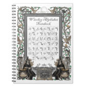 Hexen Alphabet Notebook (weiß) Notizblock (Vorderseite)