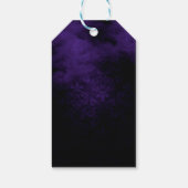 Hexen Ansammlung Lila & Black Damask Gefallen Geschenkanhänger (Rückseite)