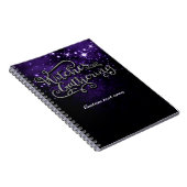 Hexen Ansammlung Lila & Black Damask Halloween Notizblock (Rechte Seite)