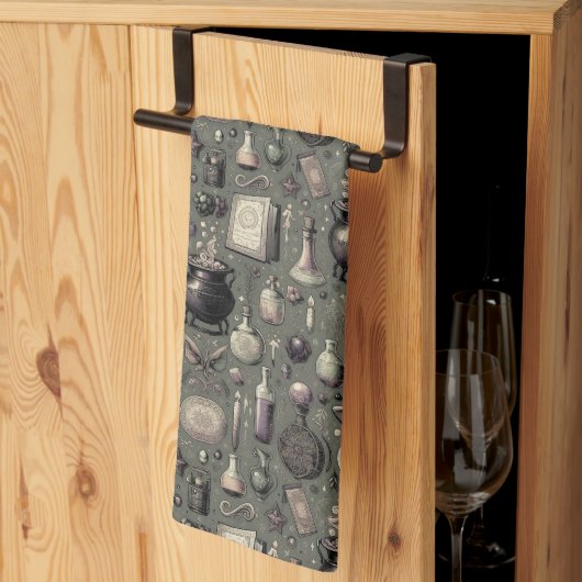 Hexen Apothecary Geschirrtuch (Drittel gefaltet)