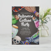 Hexen apothecary Halloween Party Einladung (Stehend Vorderseite)