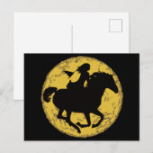 Hexen auf einem Pferd reitend Postkarte (Vorne/Hinten)