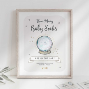 Hexen-Baby-Party: Wie viele Socken sind im Glas Poster