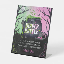 Hexen-Baby-Party-Windel-Raffle-Tisch für Halloween Sockelschild