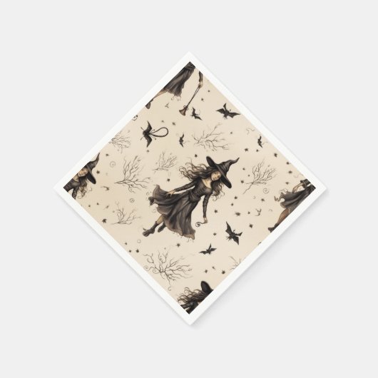 Hexen Bats Halloween Serviette (Ecke)