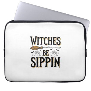 Hexen Be Sippin Vintage Halloween Getränk Shirt_1 Laptopschutzhülle
