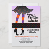 Hexen Begrüßung Halloween Einladung (Vorderseite)