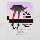 Hexen Begrüßung Halloween Einladung (Vorne/Hinten)