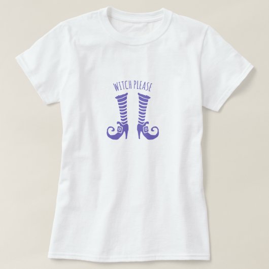 Hexen, bitte Damen Basic T-Shirt Halloween (Design vorne)