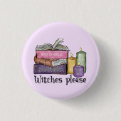 Hexen bitte | Für Buchübersetzungen | Bibliothekar Button (Vorderseite)