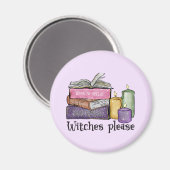 Hexen bitte | Für Buchübersetzungen | Bibliothekar Magnet (Vorderseite/Rückseite)