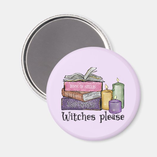 Hexen bitte | Für Buchübersetzungen | Bibliothekar Magnet (Vorderseite/Rückseite)