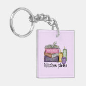 Hexen bitte | Für Buchübersetzungen | Bibliothekar Schlüsselanhänger (Vorderseite links)