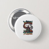 Hexen Bitte Spukhaus Halbmondkessel Button (Vorne & Hinten)