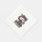 Hexen Bitte Spukhaus Halbmondkessel Serviette (Ecke)