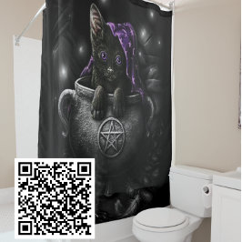Hexen Black Kitten Duschvorhang