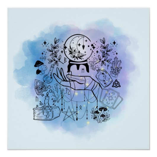 Hexen-Blick: Mystisches, visionäres Design Poster (Vorderseite)