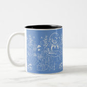 Hexen-Blick: Mystisches, visionäres Design Zweifarbige Tasse (Links)