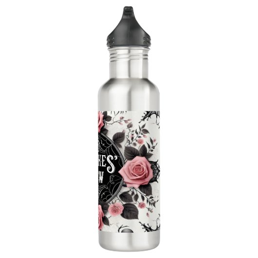 Hexen-Bräu Gothic-Blumendesign Edelstahlflasche (Rechts)