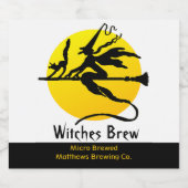 Hexen Bräunen-Etikett Bierflaschenetikett (Einzelnes Label)