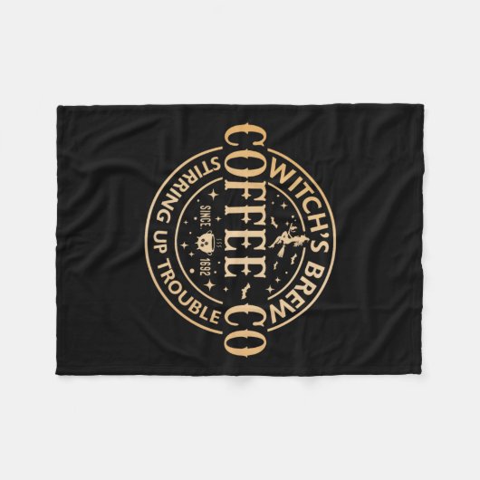 Hexen Brew Coffee Co Halloween Hexenkaffee Liebe Fleecedecke (Vorderseite (Horizontal))
