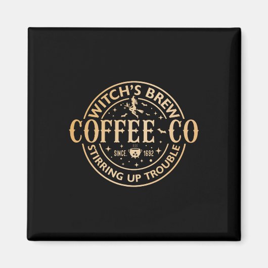 Hexen Brew Coffee Co Halloween Hexenkaffee Liebe Magnet (Vorne)