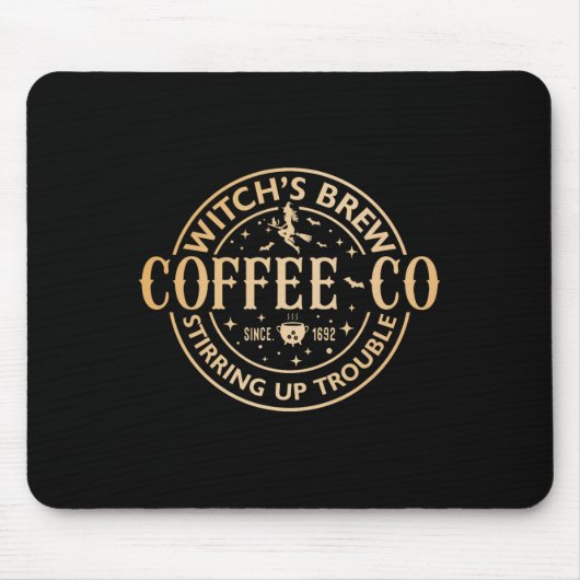 Hexen Brew Coffee Co Halloween Hexenkaffee Liebe Mousepad (Vorne)