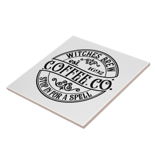 Hexen Brew Coffee Co Keramik Tile Fliese (Seite)