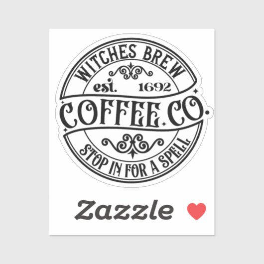 Hexen Brew Coffee Co Stickers Aufkleber (Blatt)